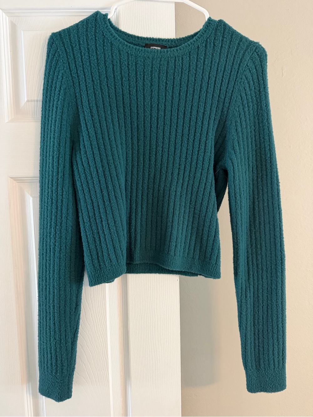 Express Green Cropped Sweater. Size Small